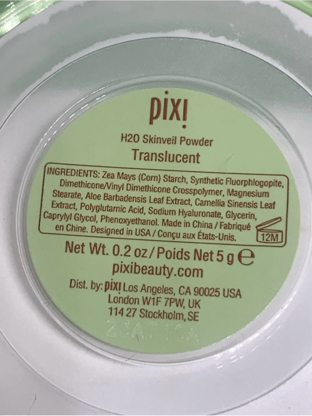 Pixi H2O Skinveil Hydrating Loose Powder - Translucent NIB .2 Oz